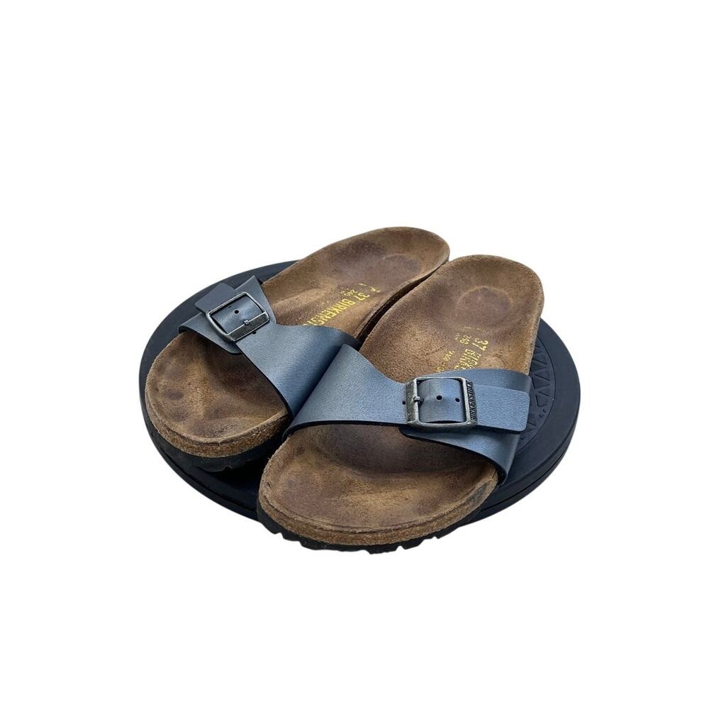 Womens Birkenstock Madrid Sandals Dark Gray Metallic Size 6